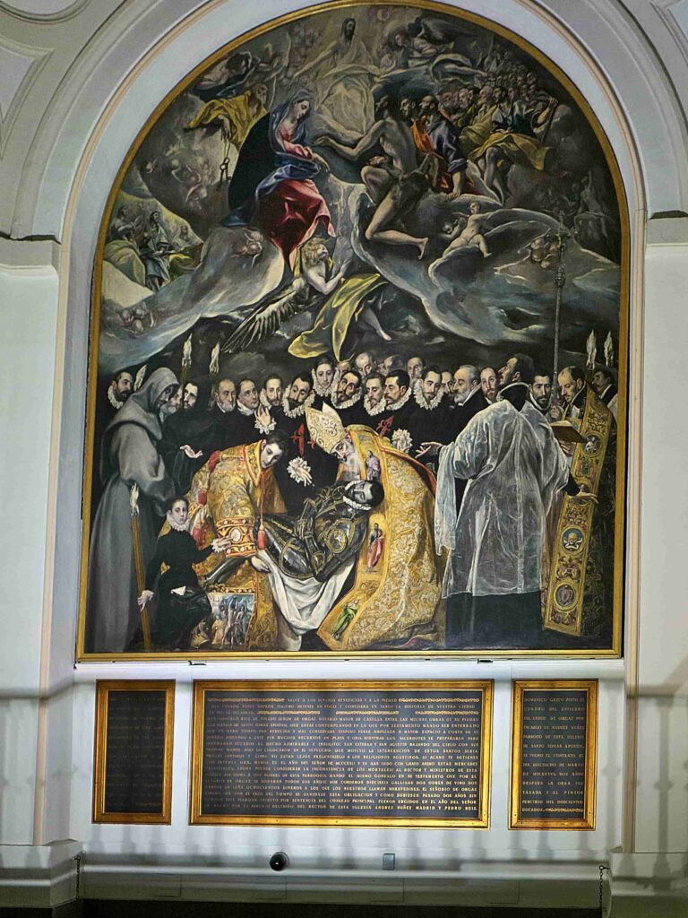 El entierro del conde de Orgaz en la Iglesia de Santo Tome Toledo-min